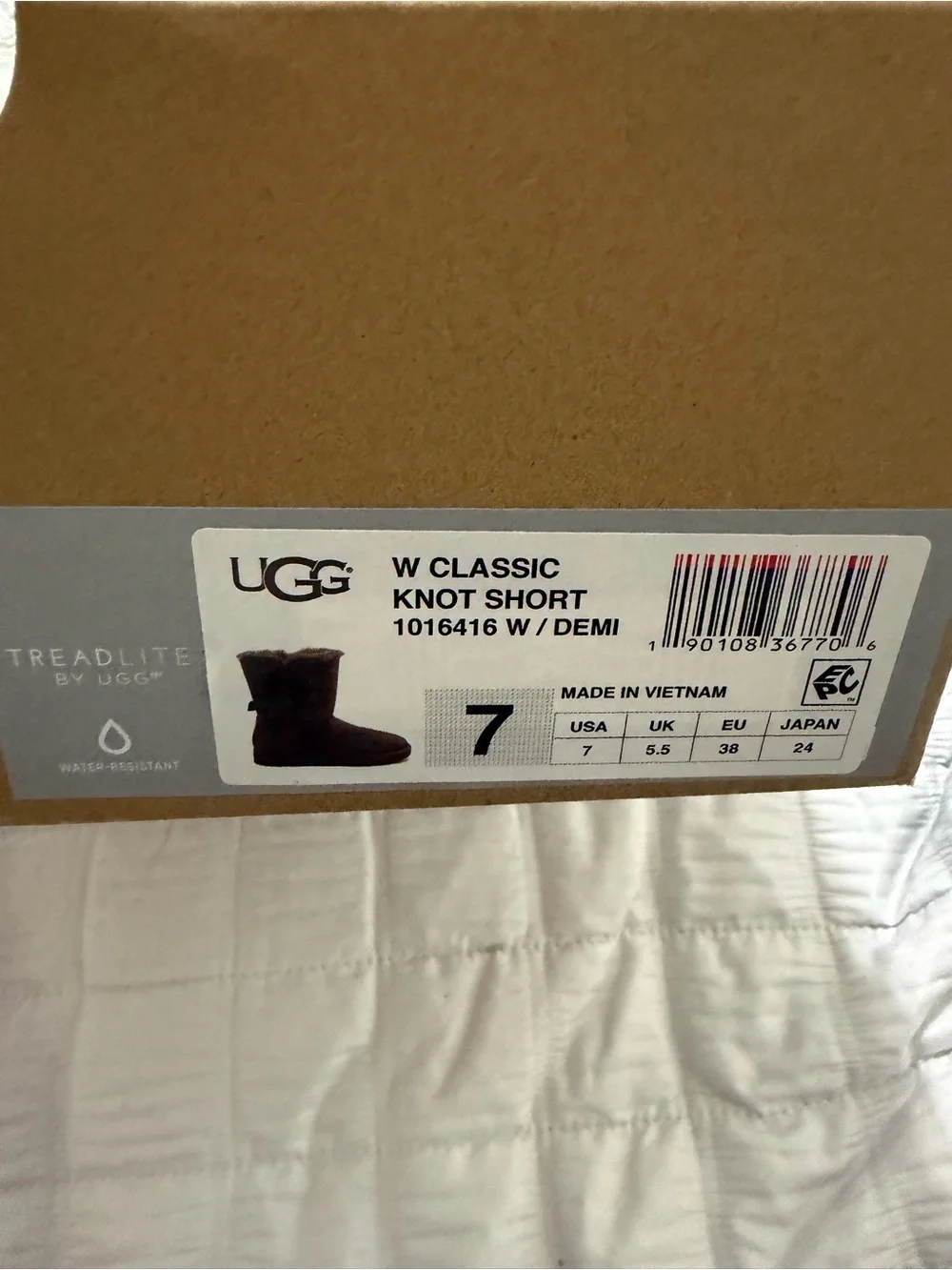 UGG Chocolate Brown Suede Mid-Calf Boots with Bow